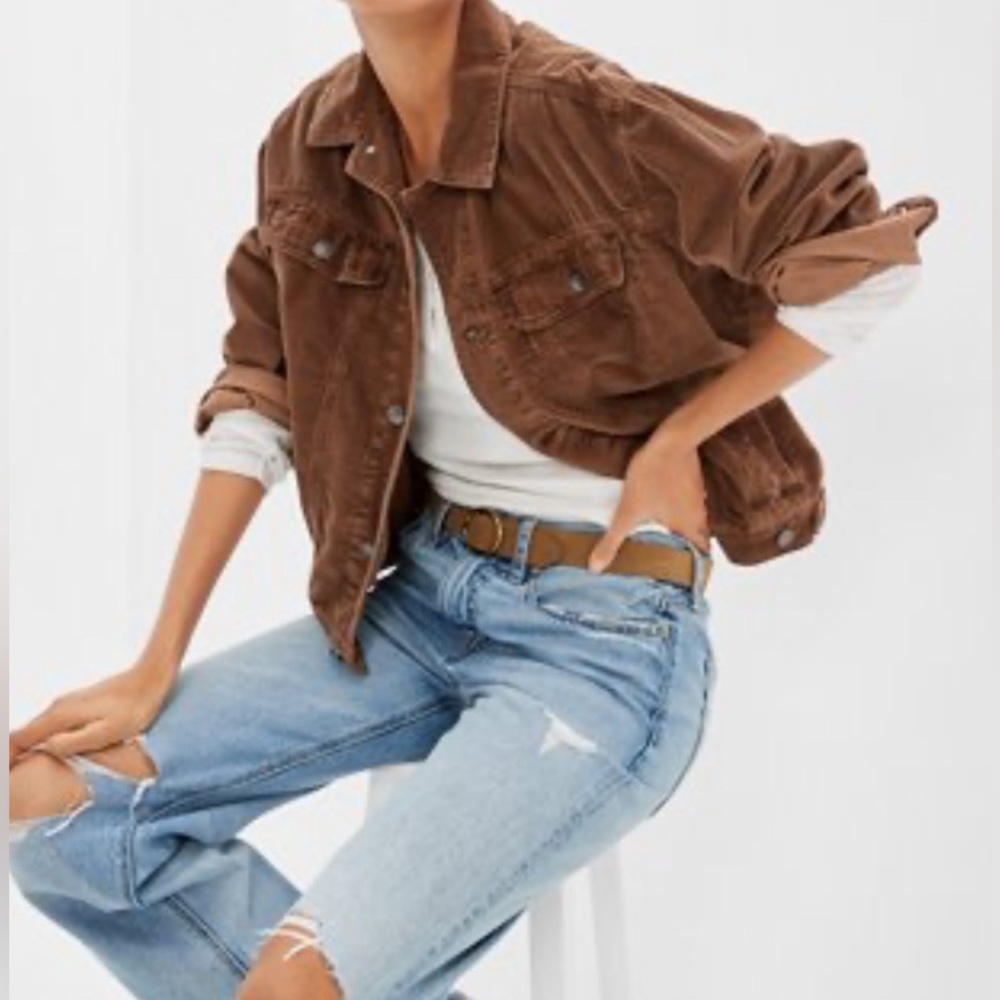 AEO - Brown Corduroy Jacket - Size Small